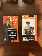 1929 BABE RUTH EQUITABLE LIFE INSURANCE BROCHURE Plus Mickey Cochrane Brochure