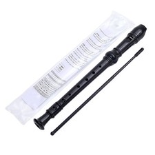 Black-8 Holes Soprano Recorder with Cleaning Rod, German C Key Recorder2972