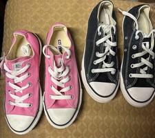 Converse Chuck Taylor All Star Low Top Sneakers Unisex Youth 2 Pair Size 13.5