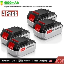 6.0Ah/3.0Ah 20Volt Replace Battery For Black and Decker 20V MAX LB2X4020 LBXR20