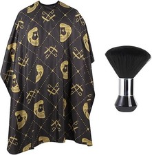 Capa Profesional de Corte de Pelo Impermeable con Brocha para Cuello Barberia