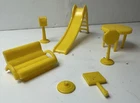 Vintage Marx Playground Park Accessories Bench Slide Signs Plastic Lot