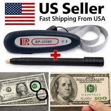 2in1 Mini Counterfeit Money Dollar Bill Detector Tester Pen Fake Currency US