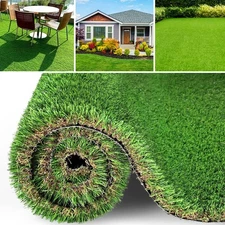 Artificial Grass Outdoor, 3x5 Ft Synthetic Turf Grass Rug, Large Fake Grass f...
