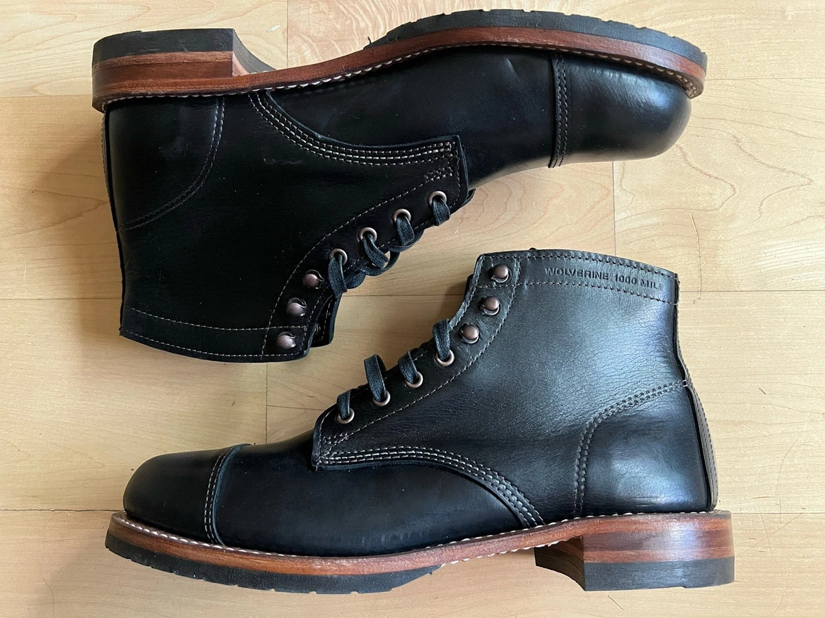 Black Wolverine 1000 Mile Boots for Men for sale | eBay display picture 3