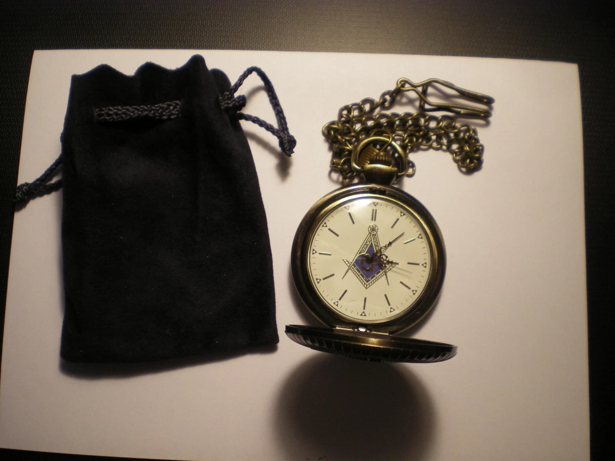 Montre De Poche Maçonnique Vintage En Argent .900 PRIVILEGE - Boîtier Seul - Mécanique à Remontage Manuel - Très Bon état