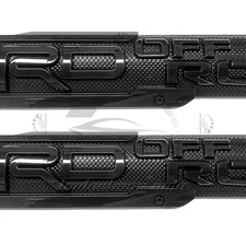 2x Universal Car Door Fender Side Nameplate Emblem 3D Raised Sticker Black Badge