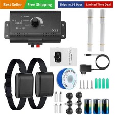 Electric Dog Fence System Electric Fence for Dogs Pet Tone Shock Boundary Con...