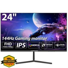 24" 144Hz FHD IPS Gaming Monitor, FreeSync, HDR, 3-Sided Frameless