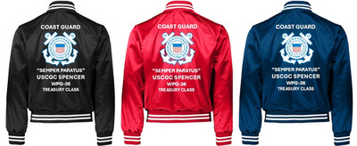 USCG*USCGC SPENCER *WPG-36* TREASURY CLS*SATIN JACKET * USCG OFFICIAL LICENSE