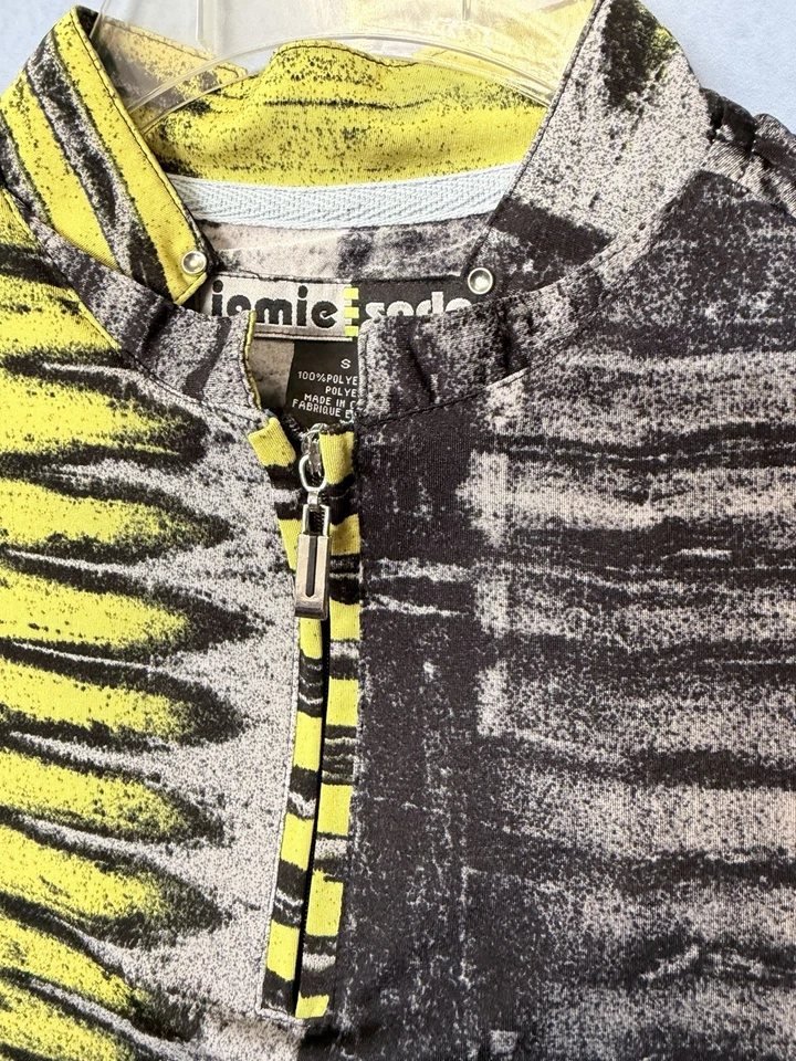 Camisa de golf Jamie Sadock para mujer talla L negra/amarilla 1/4 cremallera manga corta Foto 3 de 4