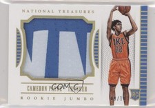 2015 National Treasures Rookie Materials 9/10 Cameron Payne #15 Jumbo Patch 9ih