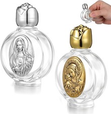 2pcs Glass Holy Water Bottle Decorative Empty Container Holy Water Container