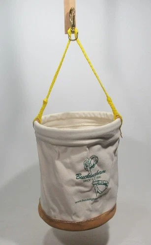BUCKINGHAM 11215 Heavy Canvas Bucket Hanging Tool Bag with inside pocket