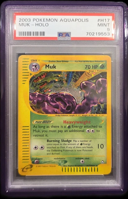 Pokemon Muk-Holo Pokemon Aquapolis 2003 H17/H32 Mint PSA 9