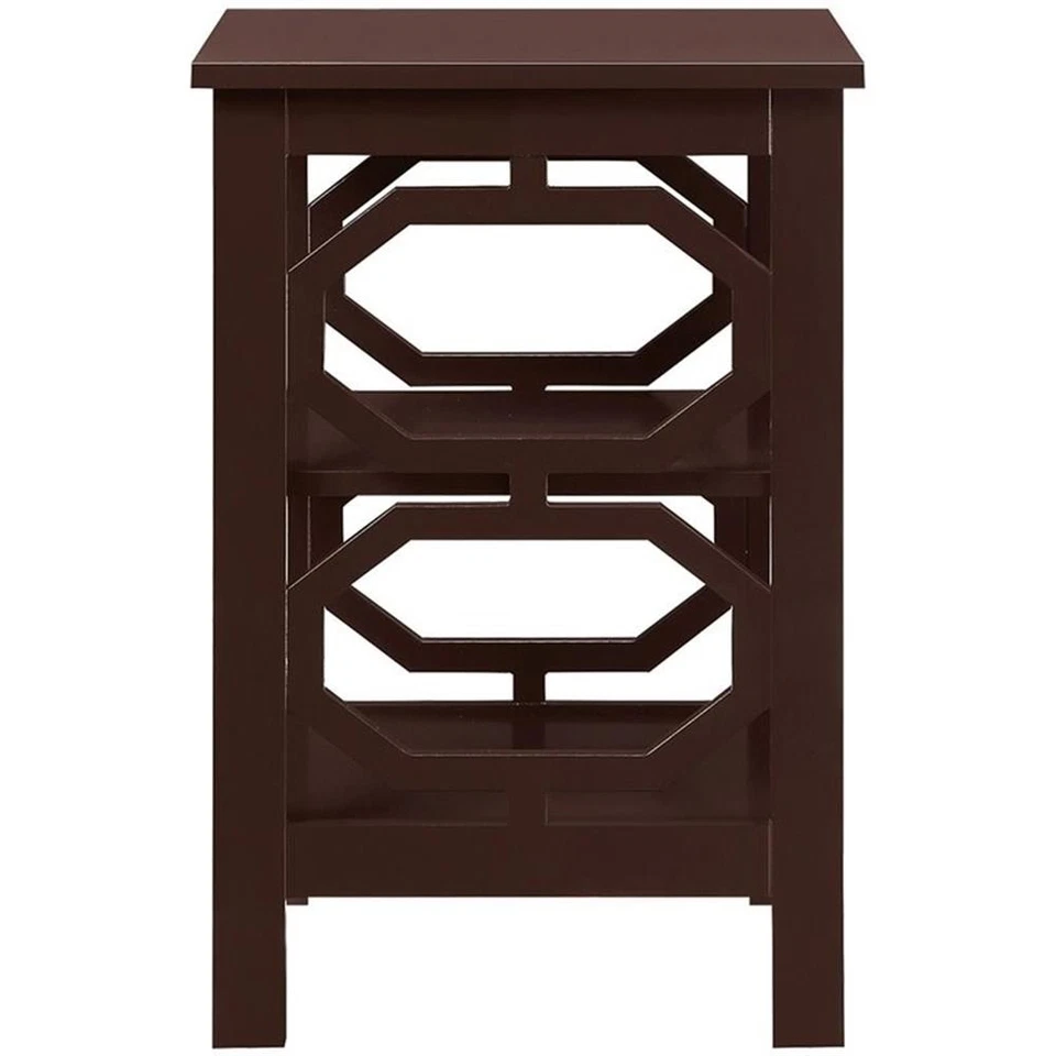 Convenience Concepts Omega 16" Square End Table in Espresso Wood Finish - Image 4 of 4