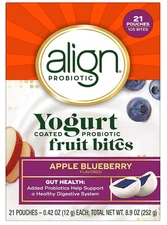 Align Yogurt Coated Probiotic Fruit Bites, Added Probiotic Helps Support Digesti
