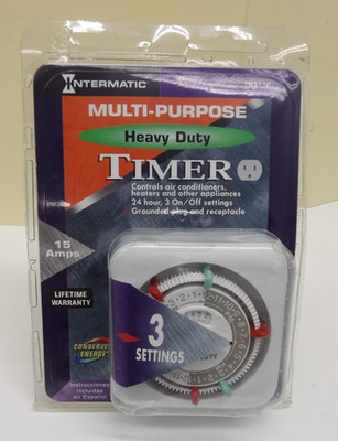 Intermatic TN311C Multi- Purpose Timer, Heavy Duty, 3 Settings