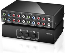 Component AV Video Switch Box 3 in 1 Out RGB Component AV Switcher