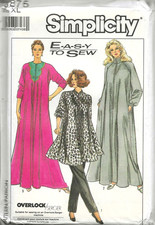 Women's Long Gown  Robe Caftan Dress Sewing Pattern UNCUT Size XL Large Vintage
