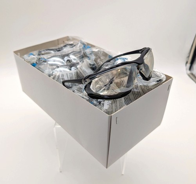 #ad Pyramex SB9380ST Safety Glasses Black Frame Clear Anti Fog Lenses 12 Pairs $60.44