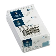 Business Source Memo Book - 40 Sheet[s] - Wire Bound - 6" X 4" Sheet Size -