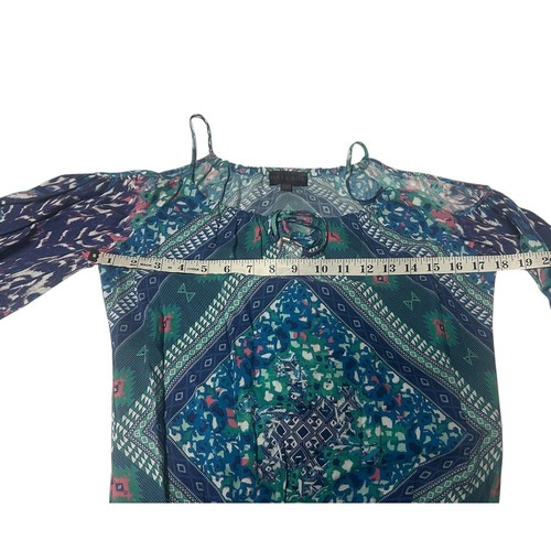 Hale Bob Cold Shoulder Mini Dress Bohemian Print Casual Summer Dress Size XS - Picture 6 of 8