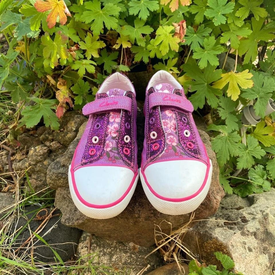 Purple store glitter trainers