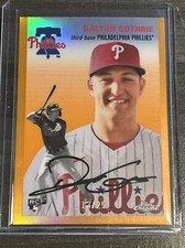 2023 Topps Chrome Platinum Anniversary Dalton Guthrie Orange Refractor RC #/25