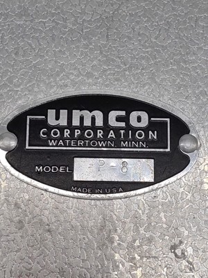Vintage UMCO Model P-8 Tackle Box Double Sided Aluminum With Side 