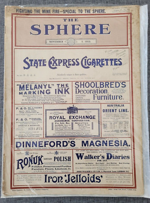 DIE KUGEL 1. NOVEMBER 1913 MINENKATASTROPHE PANAMAKANAL ORIGINAL GROSSE ZEITUNG