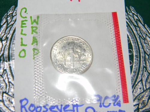 1964 D Roosevelt Dime. Fully Separated Horizontal Torch Lines. Nice BU. (Inv.) - Picture 2 of 4