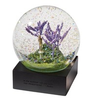 Four Seasons Glass Water Snow Globe - Summer Purple Tree Lilac Leaves on sale Four Seasons Glass Water Snow Globe - Summer Purple Tree Lilac Leaves on sale