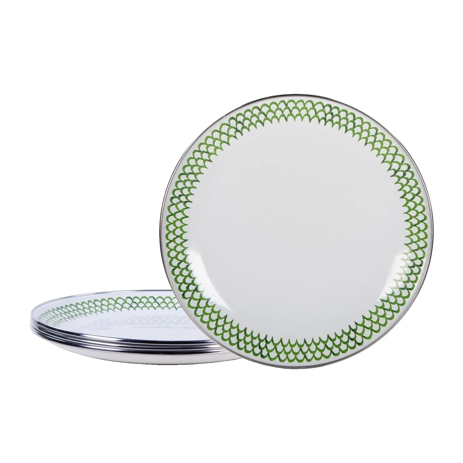 White Metal Dinnerware Plates