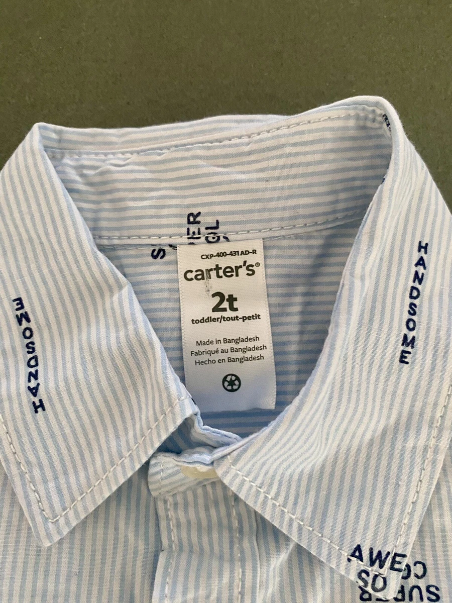 2t white button down shirt