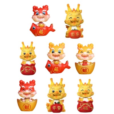 Dragon Figurine Statue Resin Dragon Decoration New Year Festive Decor