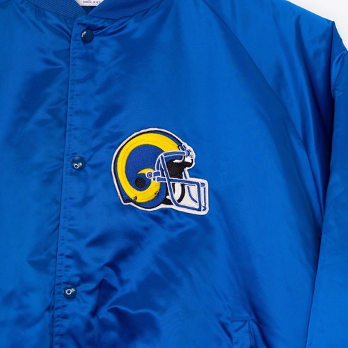 Vintage Los Angeles Rams Satin Jacket Blue Chalk Line Chalkline 4XL - XXXXL RARE - Bild 5 von 9