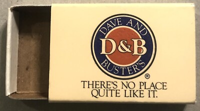 Empty Matchbook Box Cover - Dave And Buster s Dallas, TX      E  Vintage