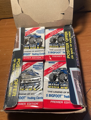 1988 Leesley The Legend of Bigfoot Trading Cards Box 48 Count Box - Picture 4 of 9