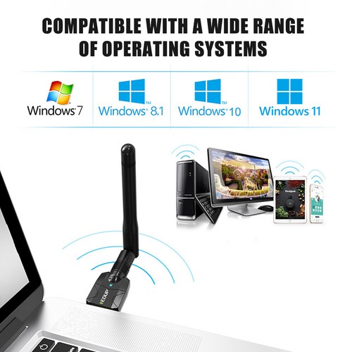 USB Bluetooth5.1 Adapter Fast Wireless 100M Long Range Dongle EDR For PC Desktop - Photo 2/14