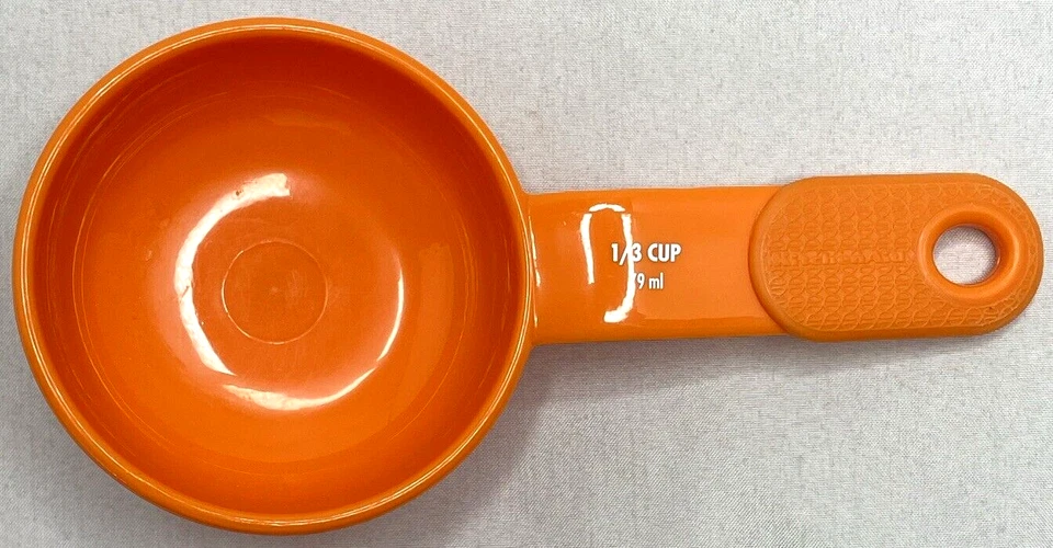 KitchenAid Orange Measuring 1/3 Cup Replacement Soft Handle Secure Grip - Image 2 of 4