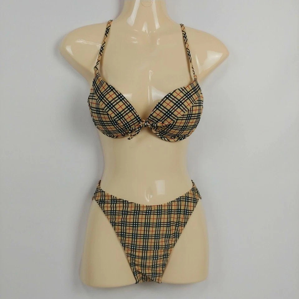 BURBERRY BLUE LABEL купальный костюм бикини купальный костюм размер M Nova чек с мешочком - Изображение 2 из 4