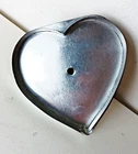 Vintage Flat Back Heart Shaped Cookie Cutter Primitive Handled Artist Signed