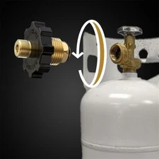 Soft Nose POL Propane Gas Cylinder Tank Adapter Plug Valve Full Flow Solid Brass
