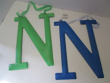 Initial Wall Hanger, Letter "N" by Mud Pie, Green or Blue, NEW