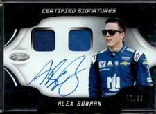 2018 Certified Signatures Race Used Alex Bowman Autograph Serial #77/99 CSS-AB