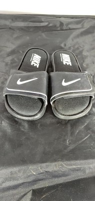 New Juniors Nike Comfort Slide 2 631719 001 Black White Size 4y Ebay