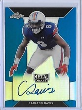 2018 Leaf Metal NFL CARLTON DAVIS Blue Prismatic Auto RC 14/35 Buccaneers CB