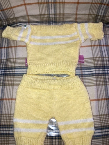 Vintage Cabbage Patch Kids/Doll Clothes - Yellow Sweater Outfit   (235)