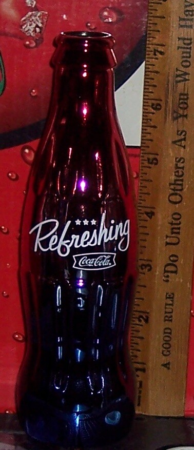 2019 WORLD OF COCA COLA RED WHITE & BLUE CHROME PLATED 8 OUNCE